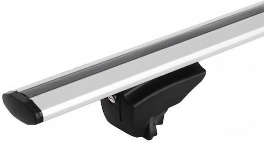 Menabo Aluminum Roof Bars Lince XL 135cm for Audi A6 Allroad 5D 2014-2018 for Cars with Factory Roof Bars Set with Roof Rack Legs Silver