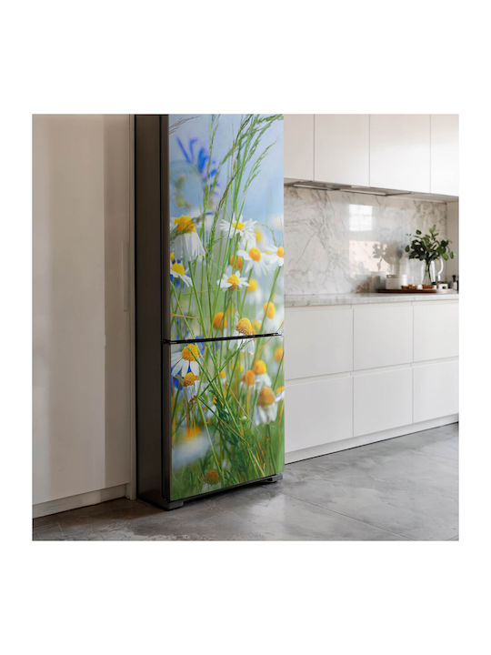 Decorative Magnetic Refrigerator Cover Butterfly Meadow Background 60x190 Cm