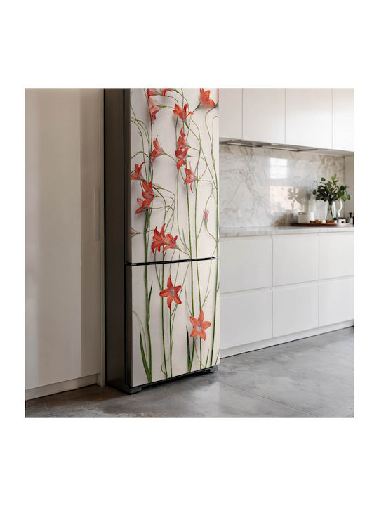 Magnetică Husă Pentru Frigider Flori Delicate Dispunere Verticală 60x190 Cm