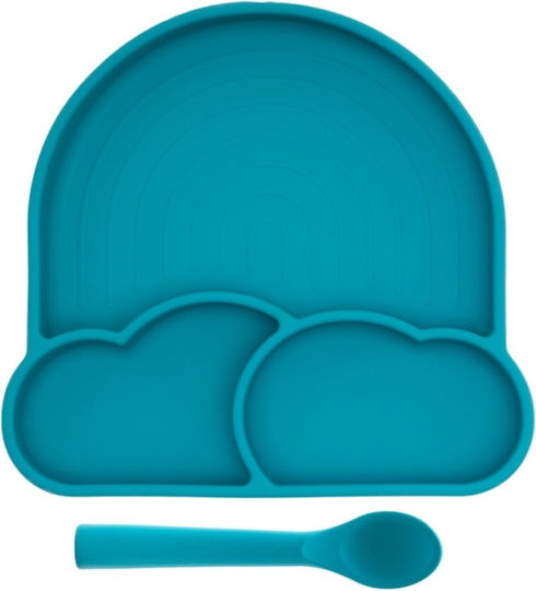 Babychefs Babychefs Silicone Feeding Set Turquoise 3 Pieces
