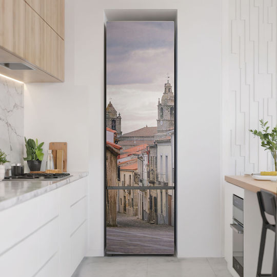 Magnetisches Kühlschrankcover Küche Charmante Stadtstraße 60x250 cm