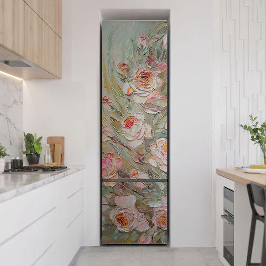Magnetisches Kühlschrankabdeckungsdesign mit Blumenmuster 60x250 cm