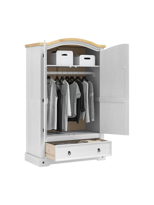 Doppeltür Kleiderschrank White 101x52x170cm