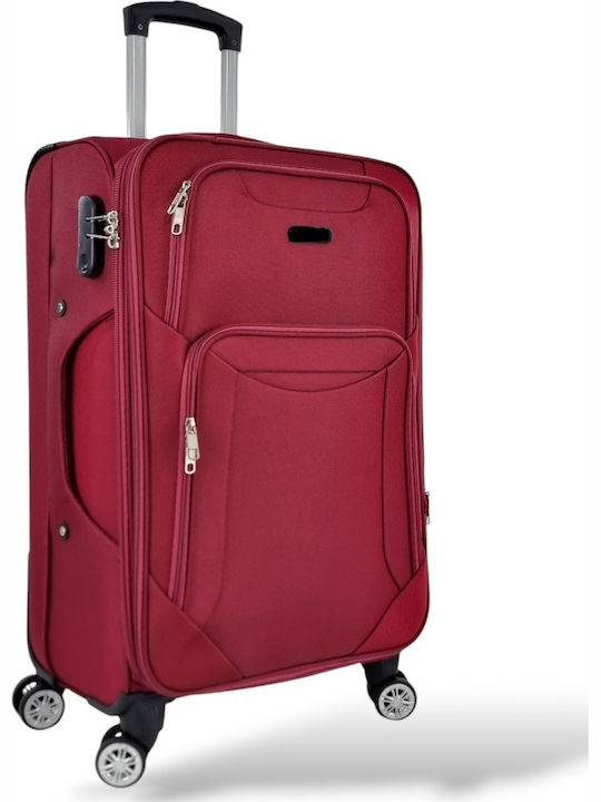 Jetbags Rz8024 Σετ Υφασμάτινες Βαλίτσες Ταξιδιού 3τμχ 4 Ρόδες & Κλειδαριά Μπορντό