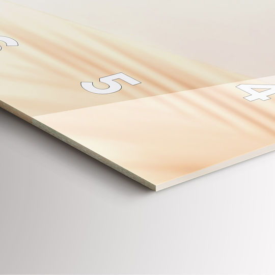 Tulup Αθόρυβο Ρολόι Τοίχου Γυάλινο Μπεζ 60x60cm
