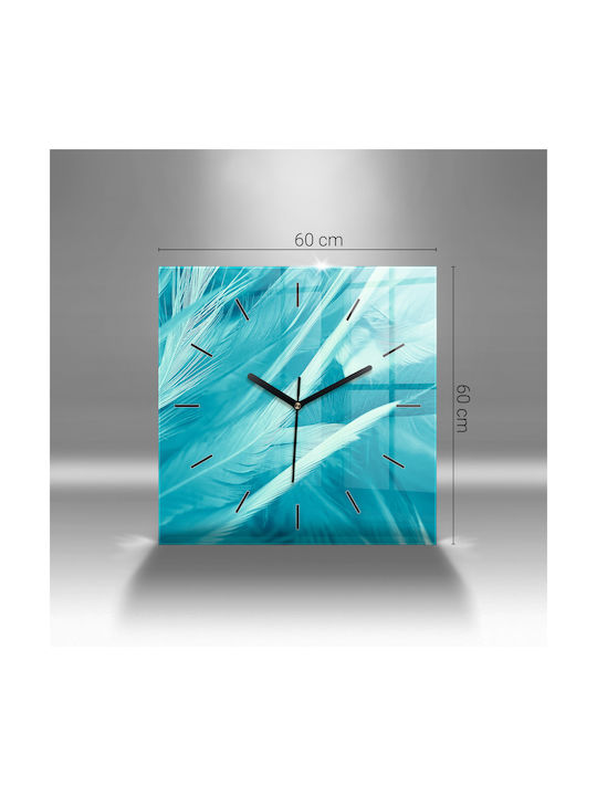 Tulup Leise Wanduhr Glas Gelb 60x60cm