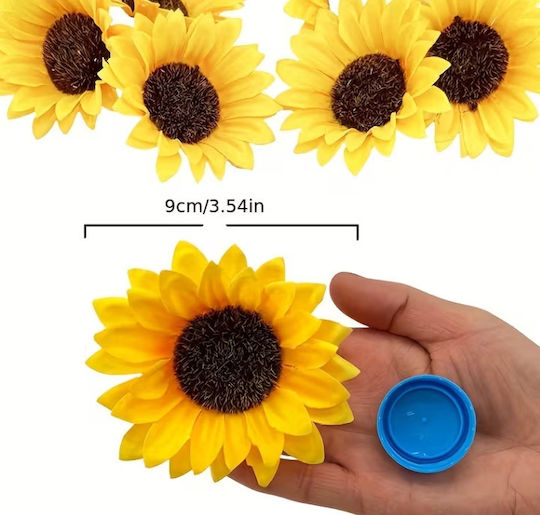 10 Pieces Plastic Sunflowers 8cm