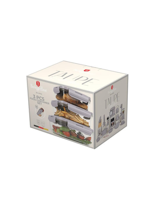 Berlinger Haus Lunchbox Glas Braun 3Stück