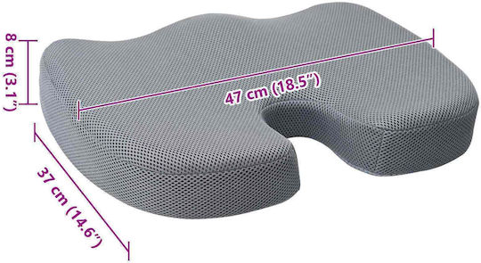 vidaXL Μαξιλάρι Καθίσματος με Memory Foam 46x38x8cm σε Γκρι χρώμα 42012684