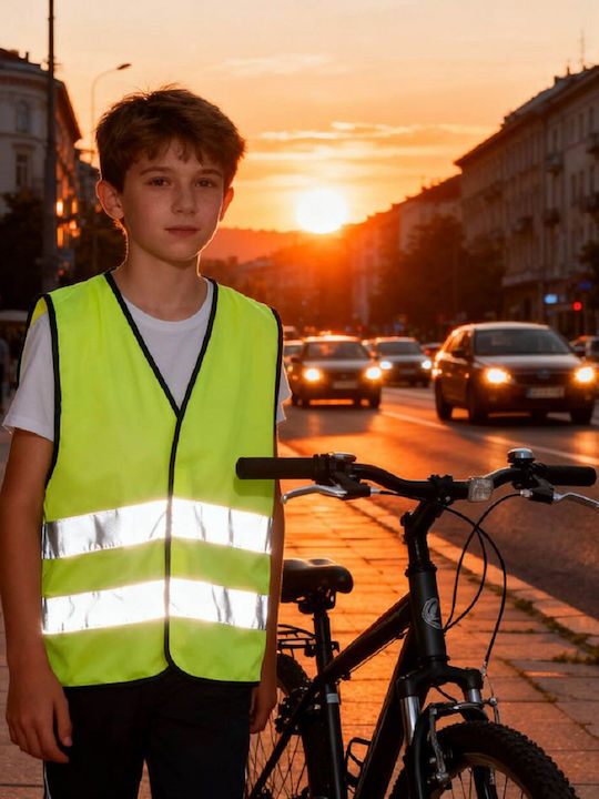 Stenso Bărbați Vestă de siguranță cu benzi reflectorizante Galben
