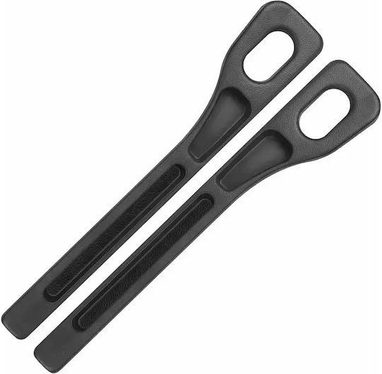 Set 2 Suporturi Pentru Scaun Auto 2-în-1 Compartiment De Depozitare Zola Anticădere Pentru Telefon Chei 40,9 × 6,5 × 3,3 Cm Negre