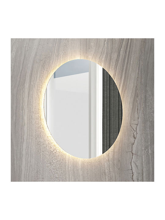 Luminor Idol Στρογγυλός Καθρέπτης Μπάνιου Led 50x50cm