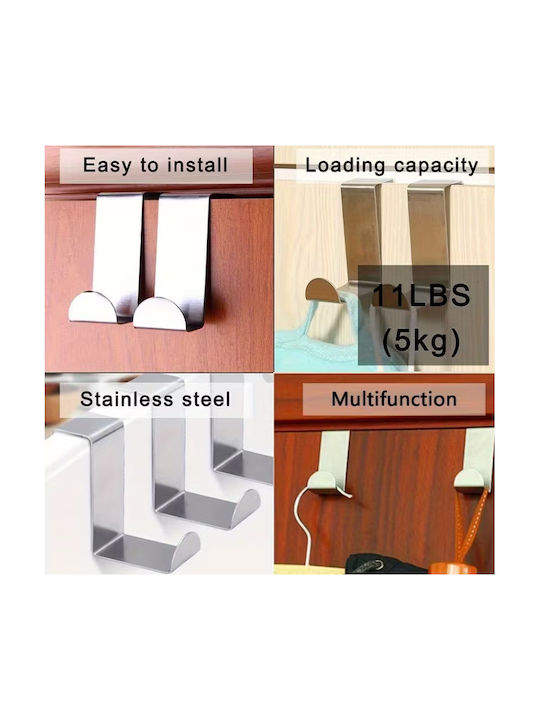 Inox Door Hook 4pcs