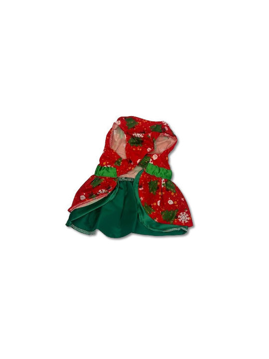 Christmas Dog Dress Green Bow & Ruffles Medium Bonnie
