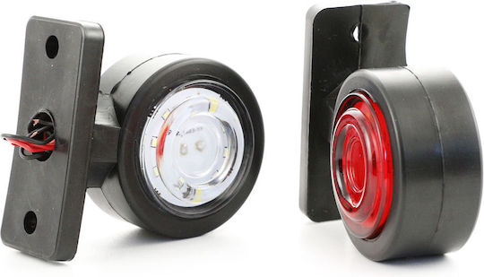 Side Marker Light Volume 20 Smd Led White-Red 24v Omega Type 1 Piece
