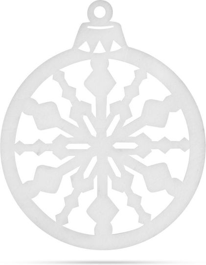 Wall Decor Christmas Christmas Tree Ornament 39.5 X 42 Cm White Gold