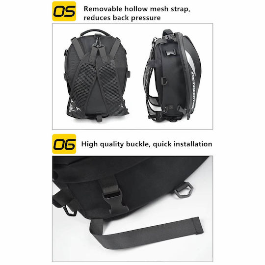 Waterproof Motorcycle Tail Bag 37lt Black