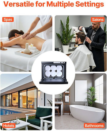 Hot Towel Warmer Vevor Small Towel Warmer Cabinet 8l Clip & Stainless Steel Rack Holds Up to 12 Towels Portable Heating Cabinet Spa Barber Manicure Massage Salon Black