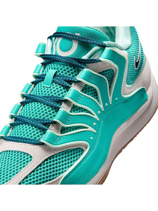 KD18 "Wanda" Low Basketball Shoes Midnight Turquoise Phantom Kinetic Green Mint British Khaki Metallic Gold