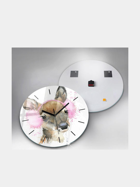 Tulup Kinder Wanduhr Glas