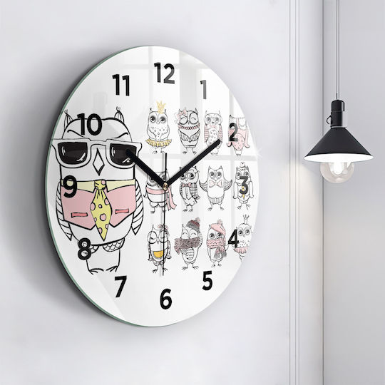 Tulup Kids Glass Wall Clock