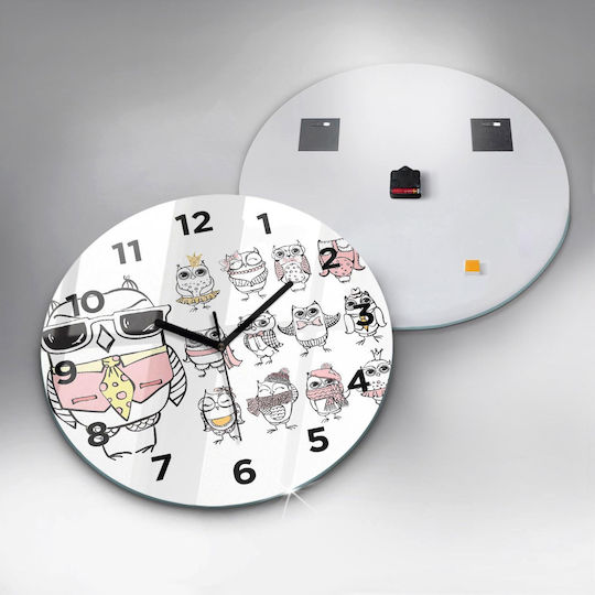 Tulup Kids Glass Wall Clock