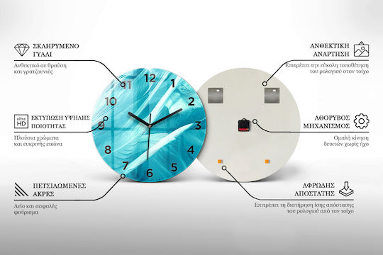 Tulup Kids Glass Wall Clock