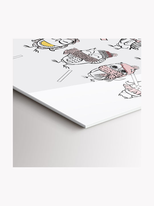 Tulup Παιδικό Ρολόι Τοίχου Γυάλινο 60x60cm