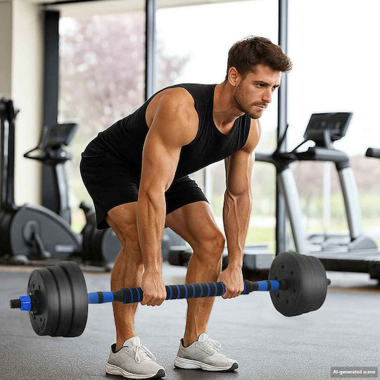 vidaXL Set De Gantere Cu Set De Gantere Greutate Totală 30kg
