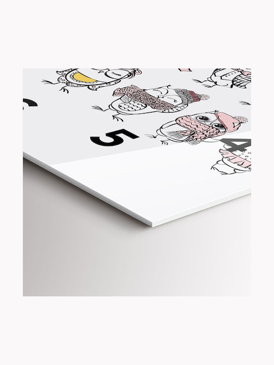 Tulup Παιδικό Ρολόι Τοίχου Γυάλινο 60x60cm