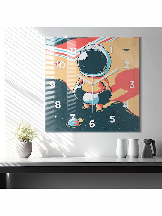 Tulup Ceas De Perete Pentru Copii Spațiu Din Sticlă 60x60cm