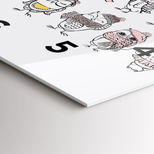 Tulup Ceas de Perete pentru Copii Sticlă 30x30cm
