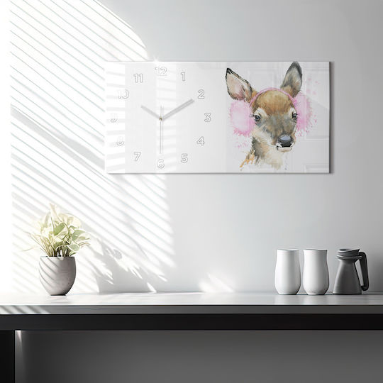 Tulup Ceas de Perete pentru Copii Sticlă 60x30cm