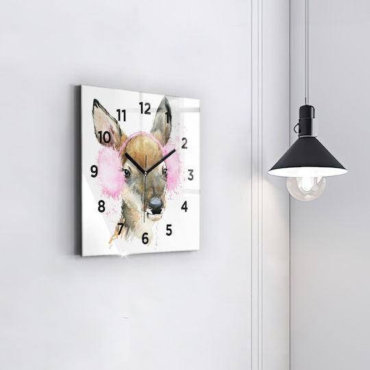 Tulup Kids Glass Wall Clock 30x30cm