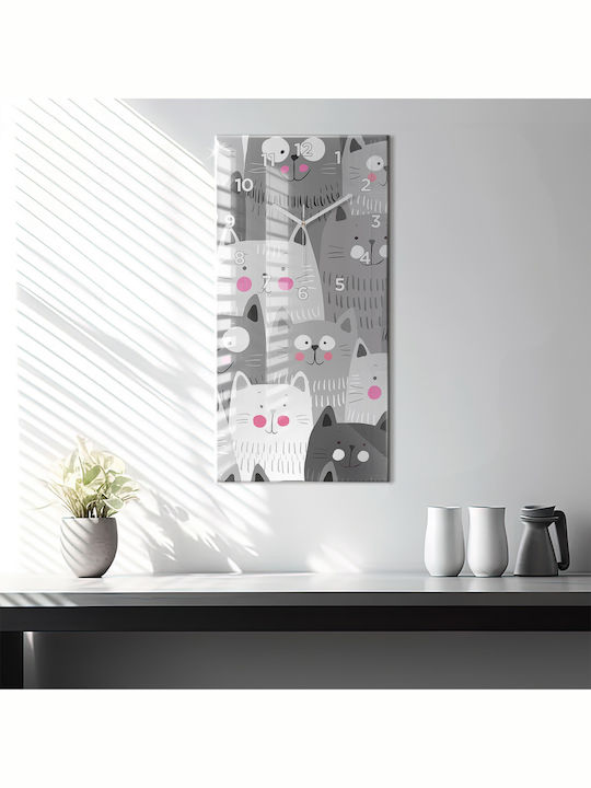 Tulup Παιδικό Ρολόι Τοίχου Γυάλινο 30x60cm