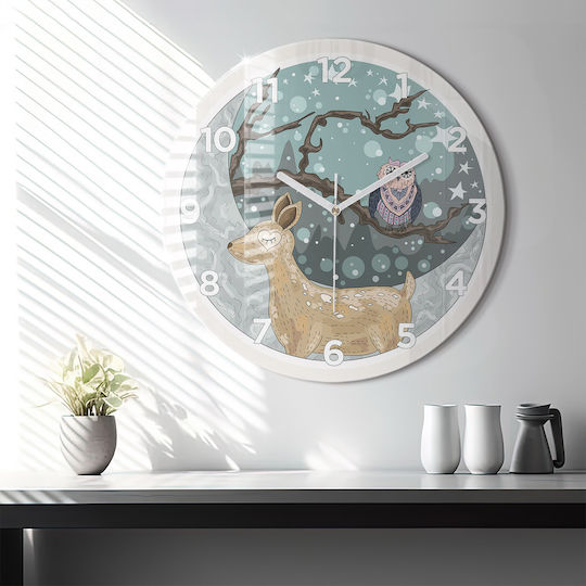 Tulup Kinder Wanduhr Glas