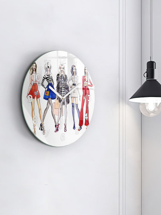 Tulup Kinder Wanduhr Glas