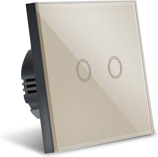 Techstar Touch Switch Tempered Glass Modern Design Led Lighting 2 Phases Gold