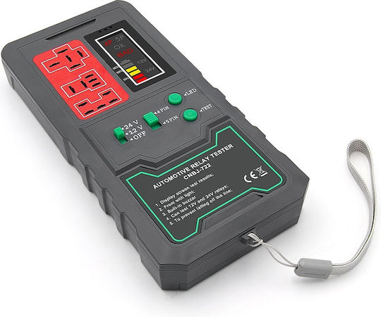 Techstar Cnbj-722 Tester Detector Wireless Releu Auto 12v/24v Compatibil cu Relee 4 5 Pini Afișaj Digital Led Integrat