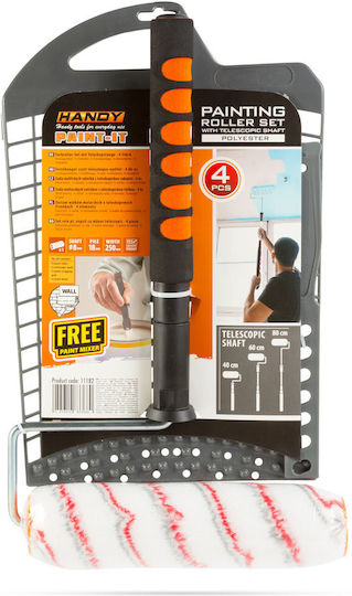 Handy Farbzubehör Set Teleskopischer Roll-Griff 4 Stücke