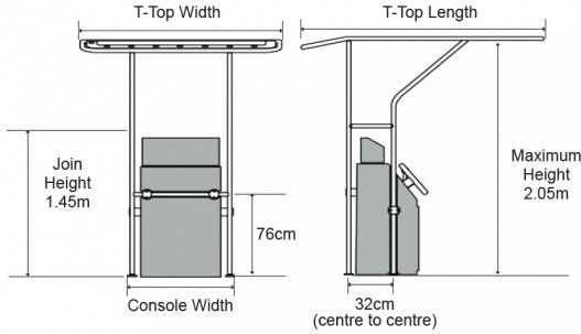 Oceansouth Aluminium Boat Canopy Gray