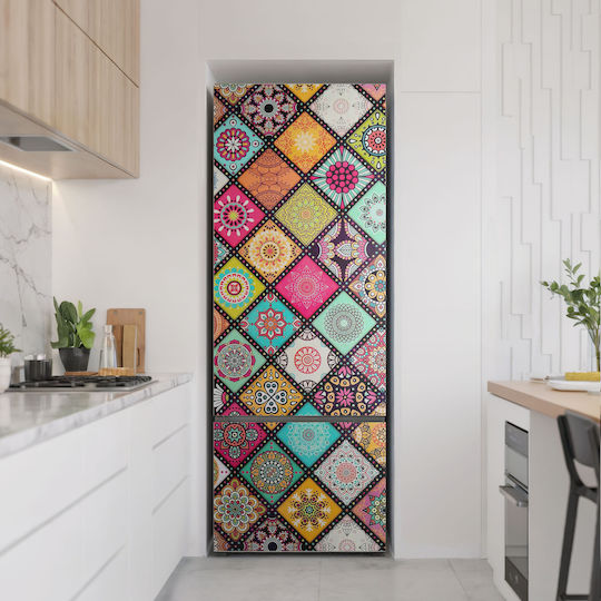 Magnetisches Kühlschrank-Cover Küchen Designs Bunte Rauten 70x190 cm Magnetisches Kühlschrank-Cover Küchen Designs Bunte Rauten 70x190 cm