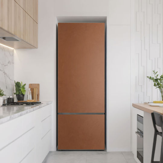 Magnetisches Kühlschrankcover Veränder das Aussehen in wenigen Minuten Braune 70x190 cm Magnetisches Kühlschrankcover Veränder das Aussehen in wenigen Minuten Braune 70x190 cm