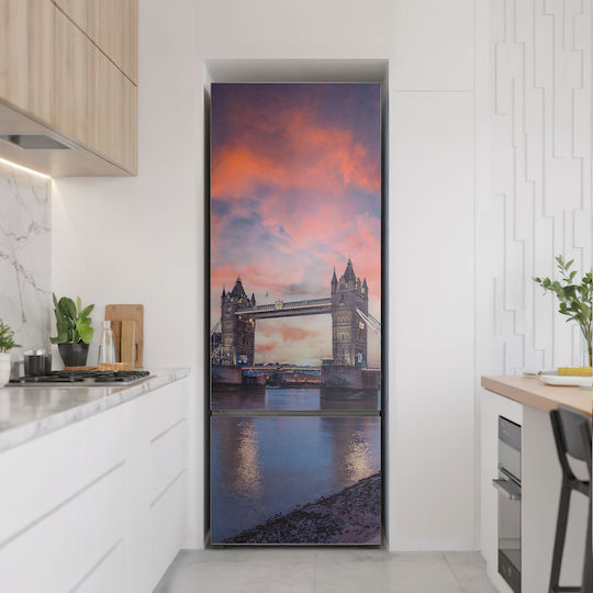 Moderner Magnetischer Kühlschrankaufkleber Die Tower Bridge Aussicht In London 70x190 cm