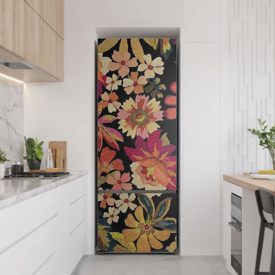 Magnetisches Kühlschrank Wandsticker Blumenmuster Stickerei 70x190 cm
