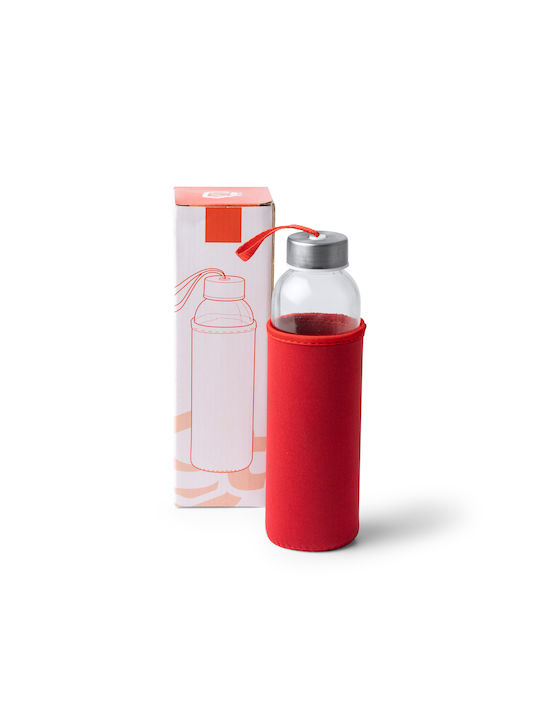 Camu Water Bottle Glass with Screw Lid Green 500ml