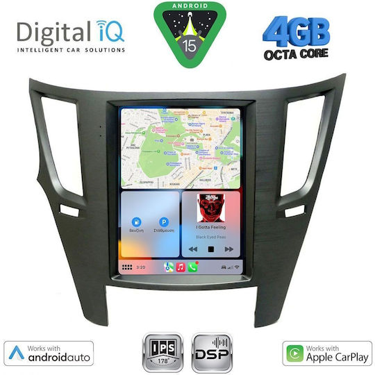 Digital IQ Ηχοσύστημα Αυτοκινήτου για Subaru Legacy / Outback 2009-2014 (Bluetooth/USB/WiFi/GPS/Apple-Carplay/Android-Auto) με Οθόνη Αφής 4.1"