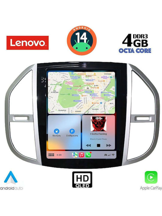 Lenovo Sistem Audio Auto pentru Mercedes-Benz Vito 2015 (Bluetooth/USB/WiFi/GPS/Apple-Carplay/Android-Auto) cu Ecran Tactil 5.1"