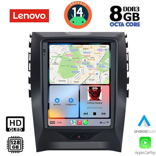 Lenovo Ηχοσύστημα Αυτοκινήτου για Ford Edge 2015-2023 (Bluetooth/USB/WiFi/GPS/Apple-Carplay/Android-Auto)