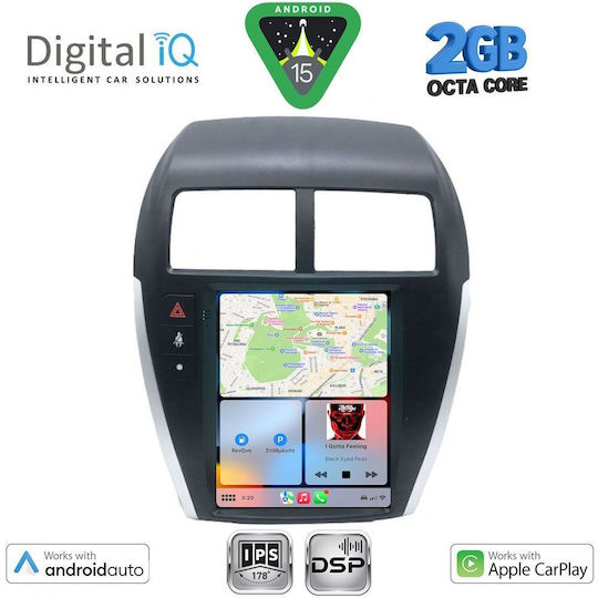 Digital IQ Car Audio System for Mitsubishi Asx 2009-2020 (Bluetooth/USB/WiFi/GPS/Apple-Carplay/Android-Auto)